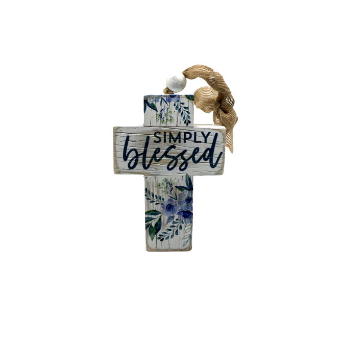 Carson Inc Simply Blessed Tabletop Cross Decor