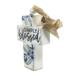 Carson Inc Simply Blessed Tabletop Cross Decor
