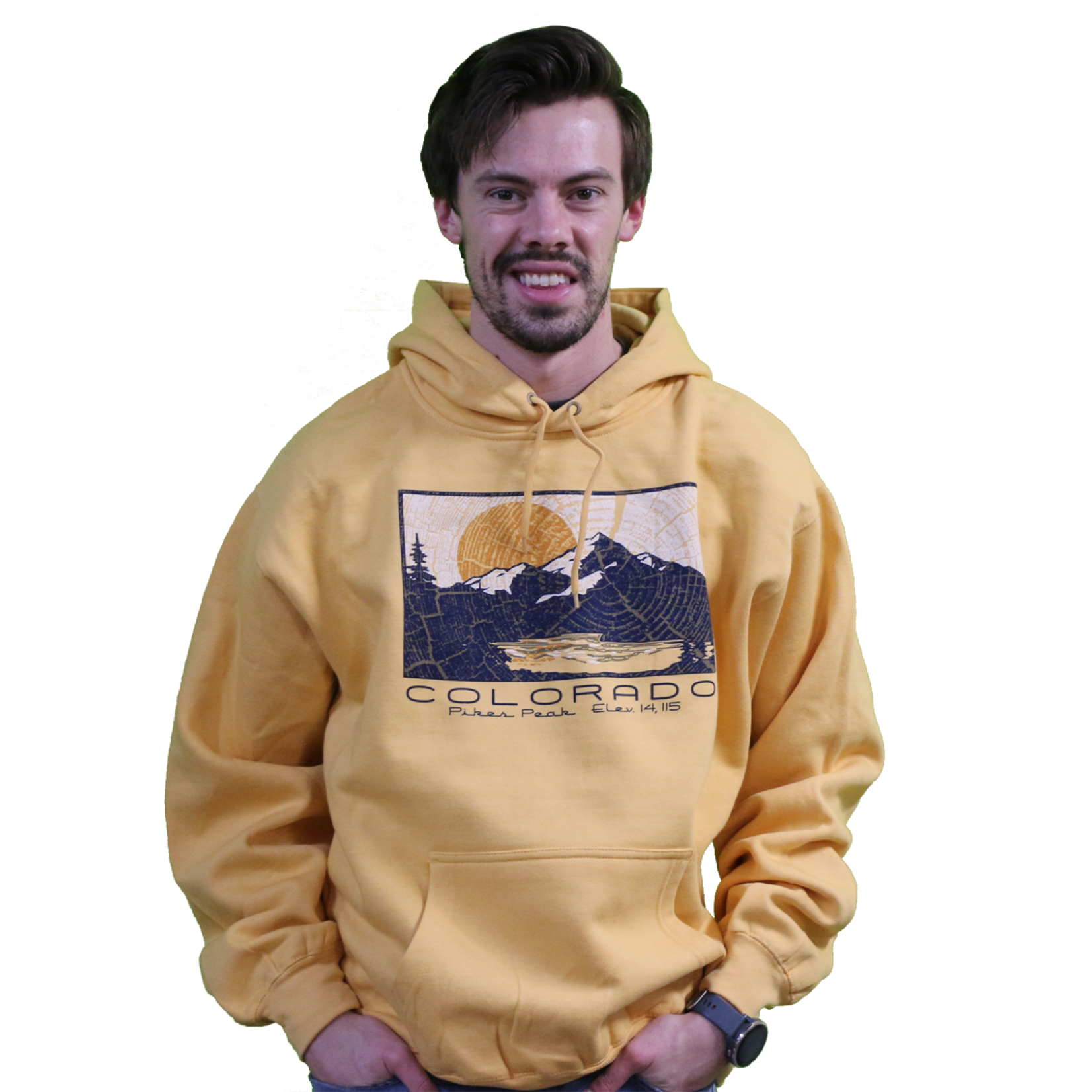 Prairie Mtn Screening Colorado Deadwood Mountain Hooded Sweatshirt With Pockets