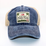 CAPSMITH Pikes Peak Patch Mesh Ball Cap - Navy/Khaki