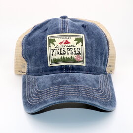 CAPSMITH Pikes Peak Patch Mesh Ball Cap - Navy/Khaki