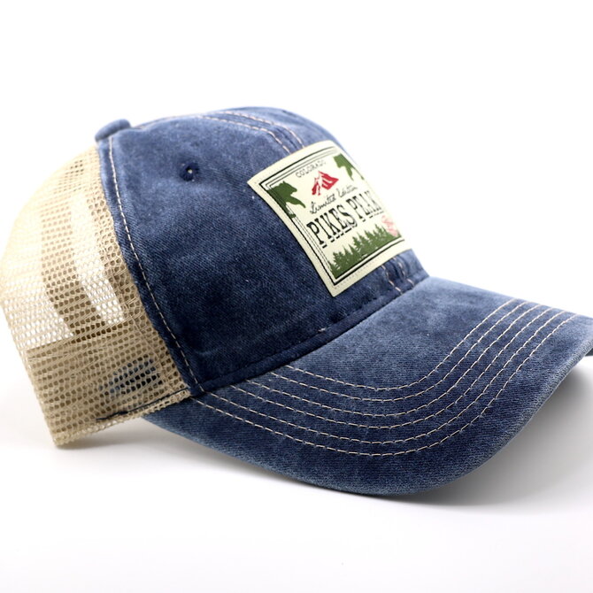 CAPSMITH Pikes Peak Patch Mesh Ball Cap - Navy/Khaki