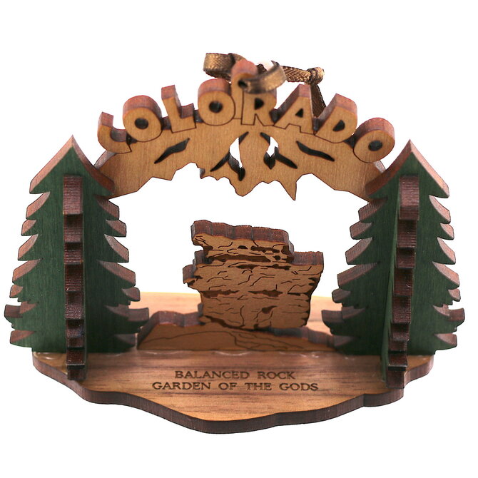 Lasercraft Designs 3D Wooden Colorado Balanced Rock Ornament