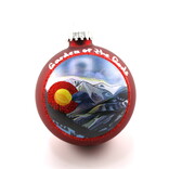 ART FOR THE YOUNG AT HEART Garden of the Gods Snowy Colorado Glass Ornament