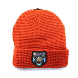 Atomicchild Llc Atomic Child Bear Face Waffle Beanie - Rust