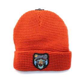Atomicchild Llc Atomic Child Bear Face Waffle Beanie - Rust