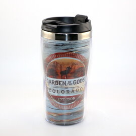 Travel Mug - Wood Stamp Garden of the Gods