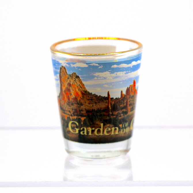 Garden of the Gods Scattered Clouds Shot Glass