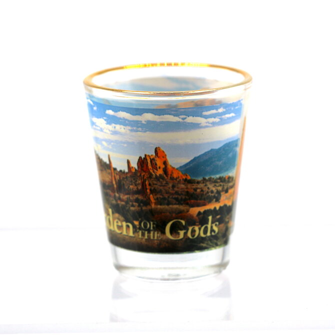 Garden of the Gods Scattered Clouds Shot Glass
