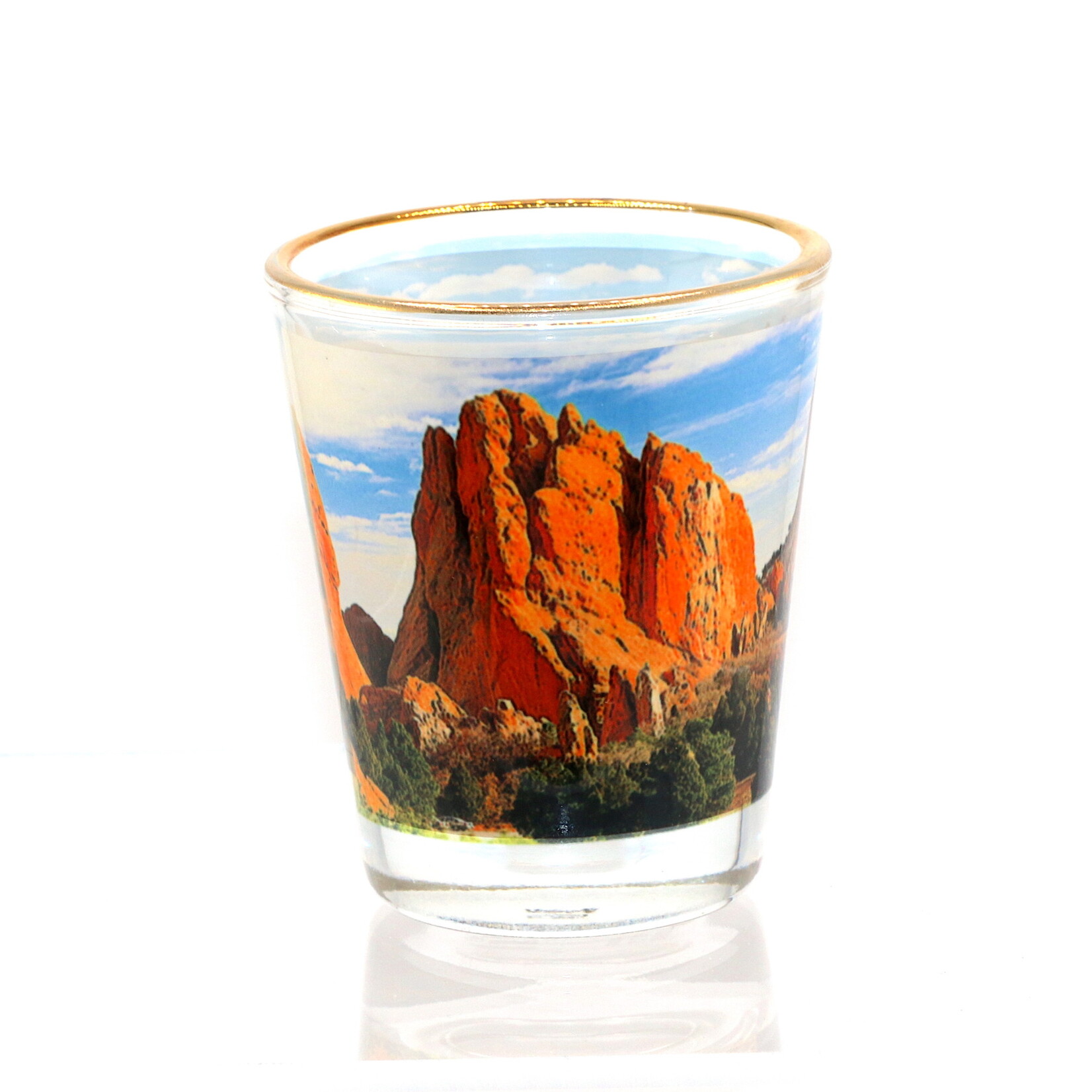 IMPACT COLORADO Garden of the Gods Scattered Clouds Shot Glass