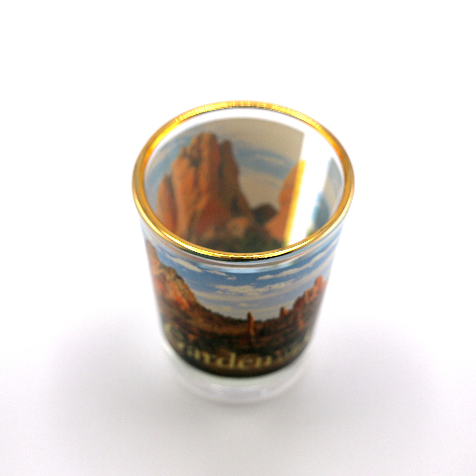 IMPACT COLORADO Garden of the Gods Scattered Clouds Shot Glass