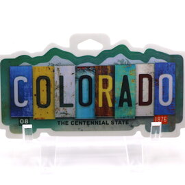 Sticker - Colorado License Plate Pop Art