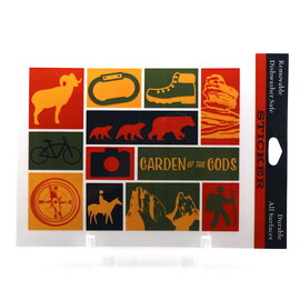 Retro Garden of the Gods Sticker