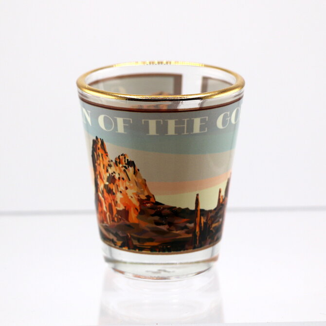 Vintage Design Garden of the Gods Shot Glass