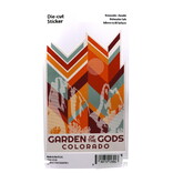 Garden of the Gods Retro Chevron Sticker