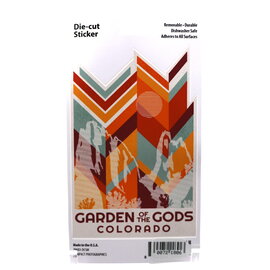 Garden of the Gods Retro Chevron Sticker