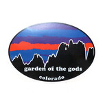 LAURIE LAMBES GREAT STUFF Black-Garden-of-the-Gods-Oval-Sticker