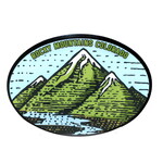 LAURIE LAMBES GREAT STUFF Rocky Mountains Three Peaks Mini Sticker