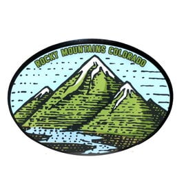 LAURIE LAMBES GREAT STUFF Rocky Mountains Three Peaks Mini Sticker