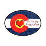 LAURIE LAMBES GREAT STUFF This is My Happy Place Colorado Flag Mini Sticker