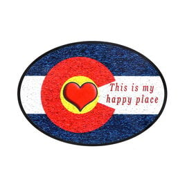 LAURIE LAMBES GREAT STUFF This is My Happy Place Colorado Flag Mini Sticker