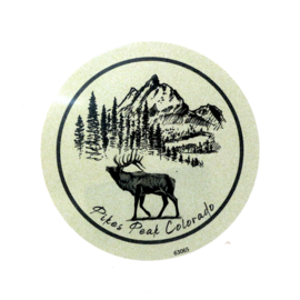 LAURIE LAMBES GREAT STUFF Pikes Peak Elk Sketch Sticker