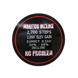 LAURIE LAMBES GREAT STUFF Manitou Springs Incline Stats Round Sticker