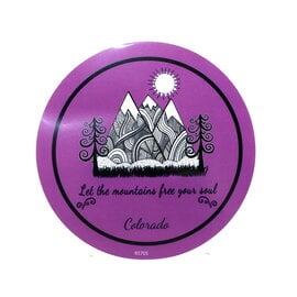 LAURIE LAMBES GREAT STUFF Let the Mountains Free Your Soul Colorado Sticker