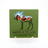 Garden of the Gods Moose Silhouette Coaster