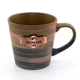 SOUVENIR SOURCE Colorado Brown Streaked Mug - 12 oz.