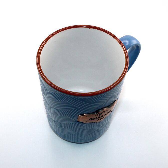 SOUVENIR SOURCE Garden of the Gods Blue Basket Weave Mug  - 16 oz.
