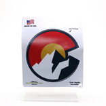 GREAT MOUNTAIN WEST Colorado Flag and Mountain Decal