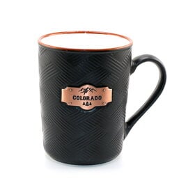 SOUVENIR SOURCE Black Basket Weave Colorado Mug - 16 oz.