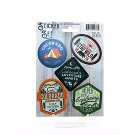 Mountain Sights Colorado Adventure & Camping Sticker Set