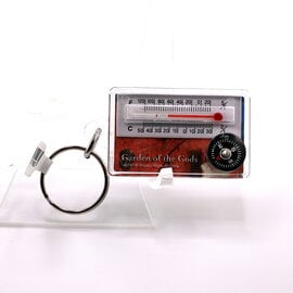 Garden of the Gods Compass and Thermometer Keychain