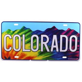 Monterey Tie Dye Colorado License Plate