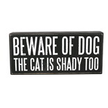PRIMITIVES BY KATHY Beware of Dog Wooden Box Sign