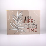 P.graham Dunn Live Life One Day at a Time Wooden Block Sign