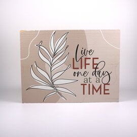P.graham Dunn Live Life One Day at a Time Wooden Block Sign