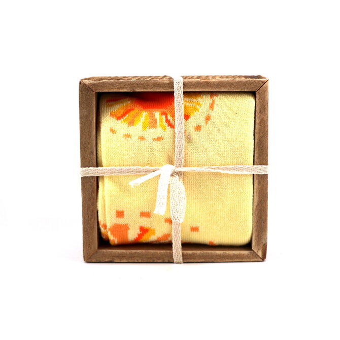 PRIMITIVES BY KATHY Joy Has the Power Wooden Box Sign and Sock Set