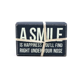 PRIMITIVES BY KATHY Box Sign/Sock Set - Smile