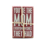 PRIMITIVES BY KATHY You're the Mom Wooden Box Sign and Sock Set PRIMITIVES BY KATHY You're the Mom Wooden Box Sign and Sock Set