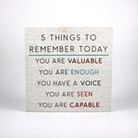 Sincere Surroundings Things to Remember Plaque