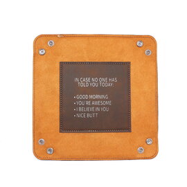 Carson Inc TRAY-GOOD MORNING LTHR BRWN Carson Inc TRAY-GOOD MORNING LTHR BRWN