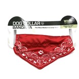 PET COLLAR/BANDANA-RED PAISLEY
