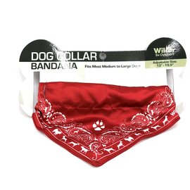 PET COLLAR/BANDANA-RED PAISLEY
