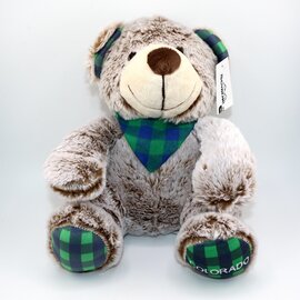 Sanborn Souvenir Co. Inc. Plush Bear w/ Plaid Bandana