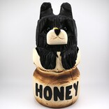 Rustic Woodworks BEAR IN HONEY POT BLK 10"