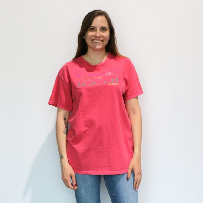 WORLDWIDE SPORTSWEAR Minimalist Mountain Colorado T-Shirt