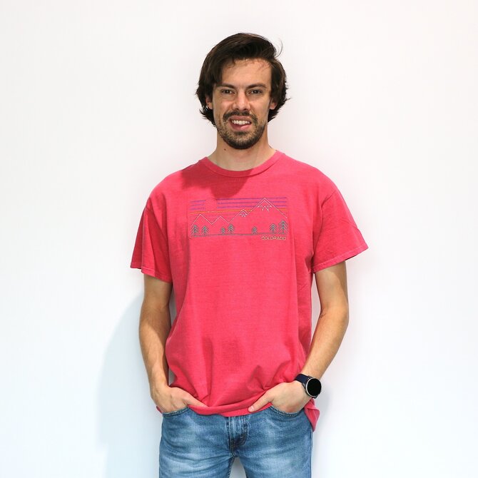 WORLDWIDE SPORTSWEAR Minimalist Mountain Design T-Shirt
